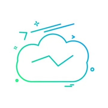 Cloud icon design vector Illustrazione stock