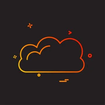 Cloud icon design vector イラスト素材
