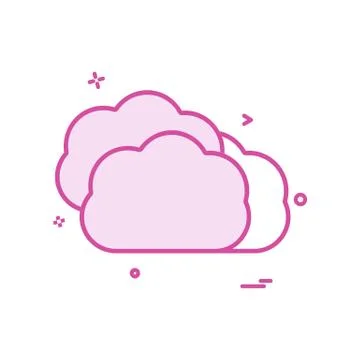 Cloud icon design vector イラスト素材