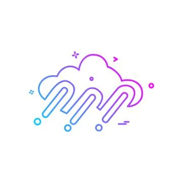 Cloud icon design vector イラスト素材