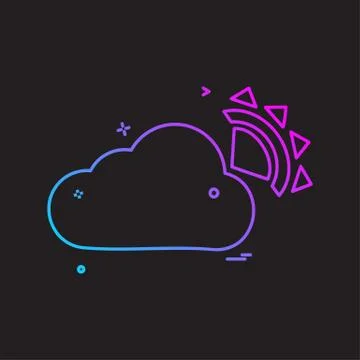 Cloud icon design vector イラスト素材