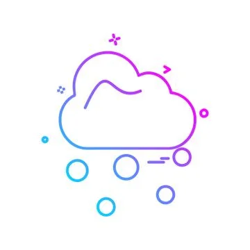 Cloud icon design vector イラスト素材