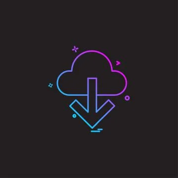 Cloud icon design vector 스톡 일러스트