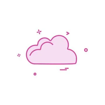 Cloud icon design vector イラスト素材