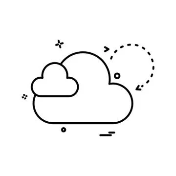 Cloud icon design vector 스톡 일러스트