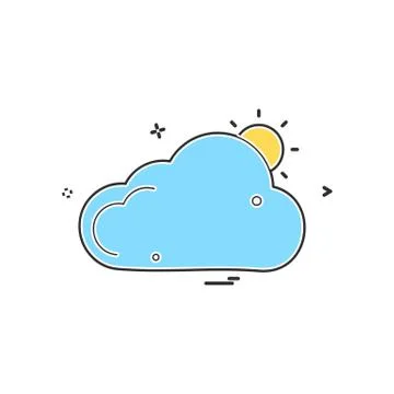 Cloud icon design vector 스톡 일러스트