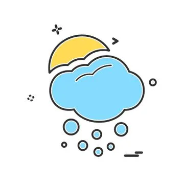 Cloud icon design vector イラスト素材