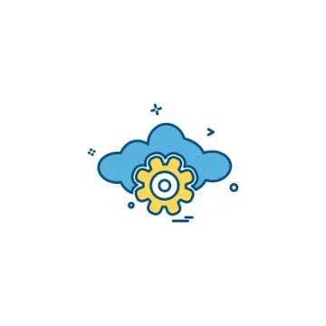 Cloud icon design vector Illustrazione stock