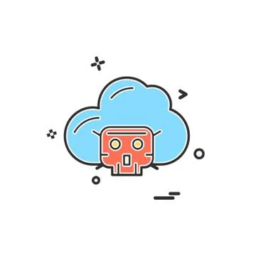 Cloud icon design vector Illustrazione stock