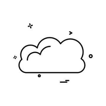 Cloud icon design vector Illustrazione stock