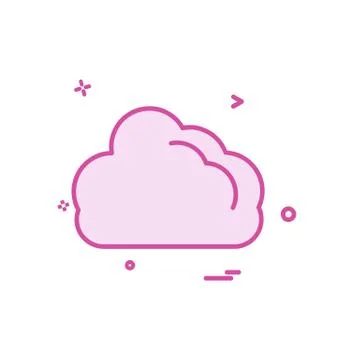 Cloud icon design vector イラスト素材