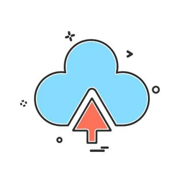 Cloud icon design vector イラスト素材