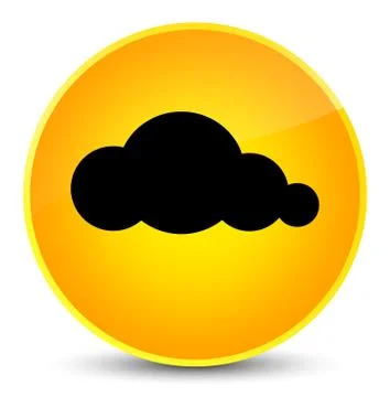 Cloud icon elegant yellow round button Stock Illustration