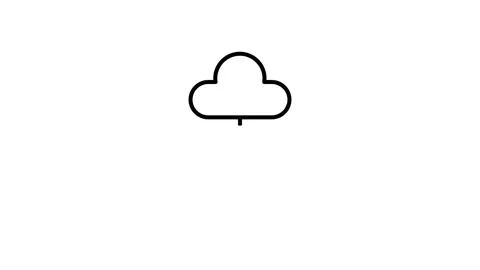 Cloud icon featuring a person in the center, symbolizing connectivity or cl.. Stock Footage 333461942
