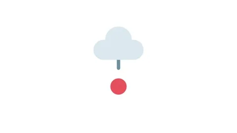 Cloud icon featuring a person in the center, symbolizing connectivity or cl.. Stock Footage 333462011