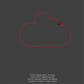 Cloud icon. flat design.  Easy to edit Stockillustratie