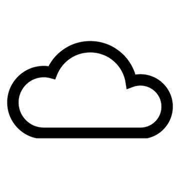 Cloud icon flat Stock Illustration