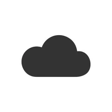 Cloud icon flat Stock Illustration