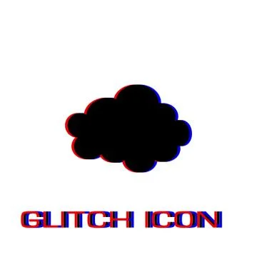 Cloud icon flat. Stock Illustration