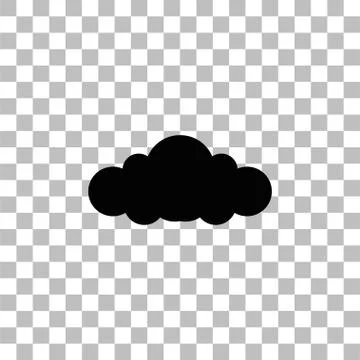 Cloud icon flat Illustrazione stock