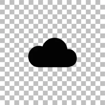 Cloud icon flat Stock Illustration