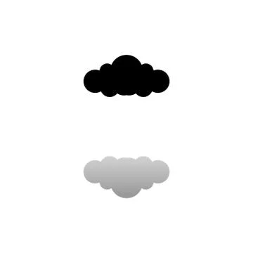 Cloud icon flat Stock Illustration