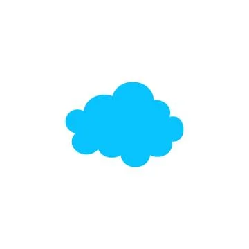 Cloud icon flat. Stock Illustration
