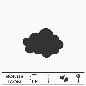 Cloud icon flat. Stock Illustration