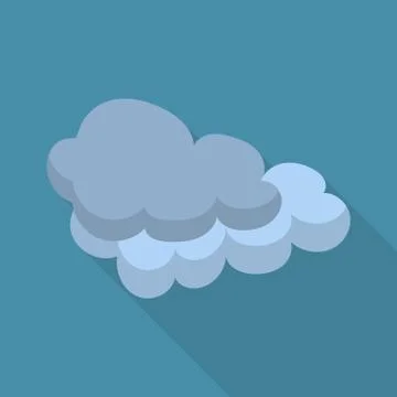 Cloud icon, flat style Stock Illustration