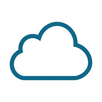 Cloud icon in flat style. Simple cloud symbol イラスト素材