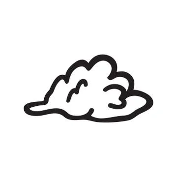 Cloud Icon In Flat Style Vector Icon For Apps, UI, Websites. Cloudy Black Ico Stock Illustration