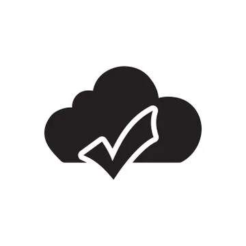 Cloud Icon In Flat Style Vector Icon For Apps, UI, Websites. Cloudy Black Ico 스톡 일러스트
