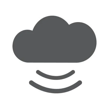Cloud icon, flat vector illustration. EPS 10 Stock Illustration