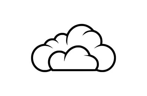 Cloud icon flat vector illustration. Stock Illustration