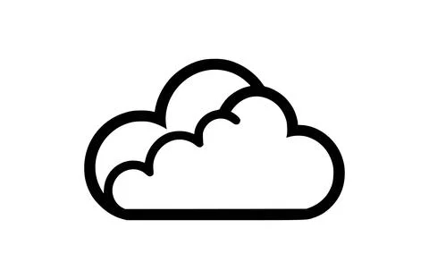 Cloud icon flat vector illustration. 스톡 일러스트
