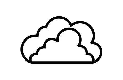 Cloud icon flat vector illustration. Stock Illustration