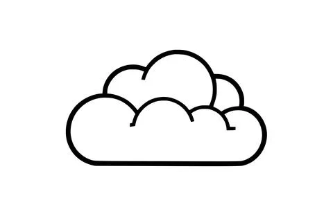 Cloud icon flat vector illustration. 스톡 일러스트