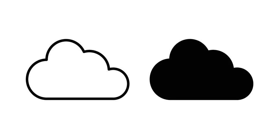 Cloud icon graphic element. web icon set Stock Illustration