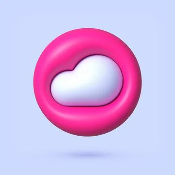 Cloud icon, great design for any purposes. Realistic 3d symbol. Realistic vector 스톡 일러스트