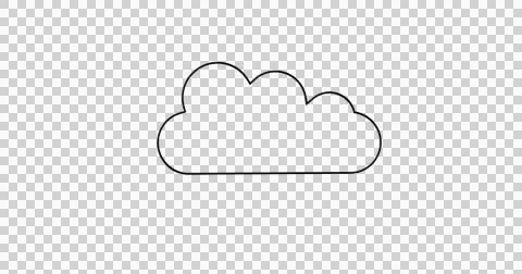 Cloud Icon on green screen Stock Illustration
