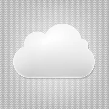 Cloud Icon With Grey Background Stock Illustration