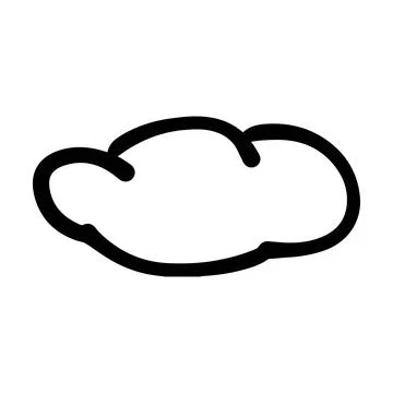 Cloud icon, hand-drawn outline sketch simple doodle outline drawing art ill.. Stock Illustration