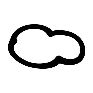 Cloud icon, hand-drawn outline sketch simple doodle outline drawing art ill.. Stock Illustration