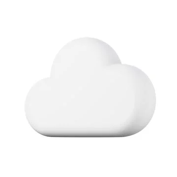 Cloud icon high quality 3d render illustration isolated on white background イラスト素材
