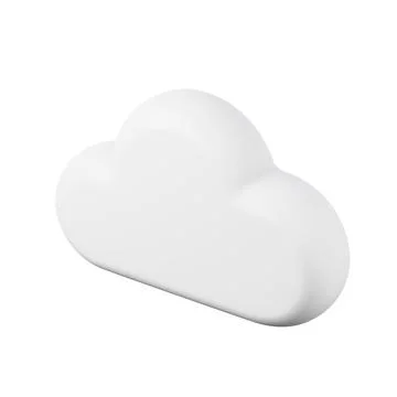 Cloud icon high quality 3d render illustration isolated on white background Stock Illustration