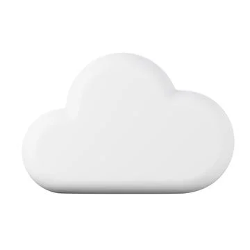 Cloud icon high quality 3d render illustration isolated on white background Stock Illustration