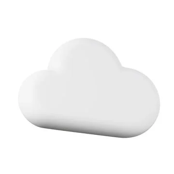 Cloud icon high quality 3d render illustration isolated on white background Stock Illustration