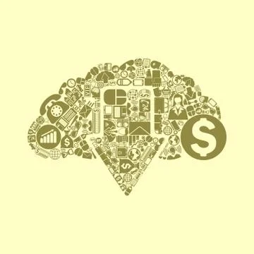 Cloud icon Illustrazione stock