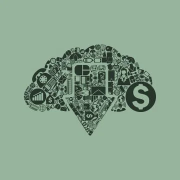 Cloud icon Illustrazione stock