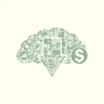 Cloud icon Illustrazione stock